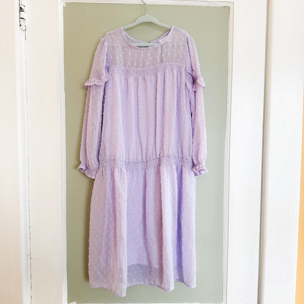 NWOT Zara Girls  Lilac Spring Dress Size 8